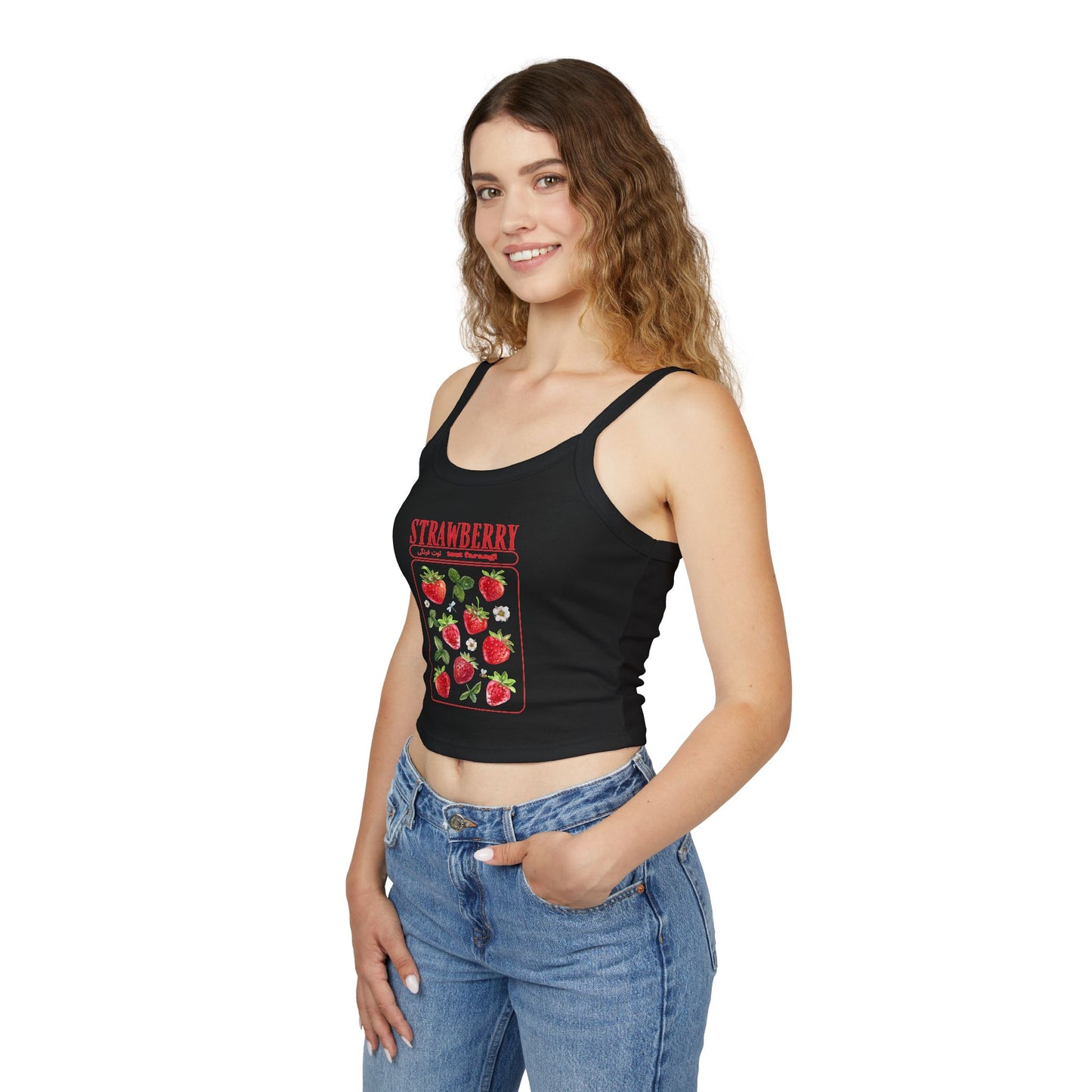 STRAWBERRY - Women's Spaghetti Strap Tank Top