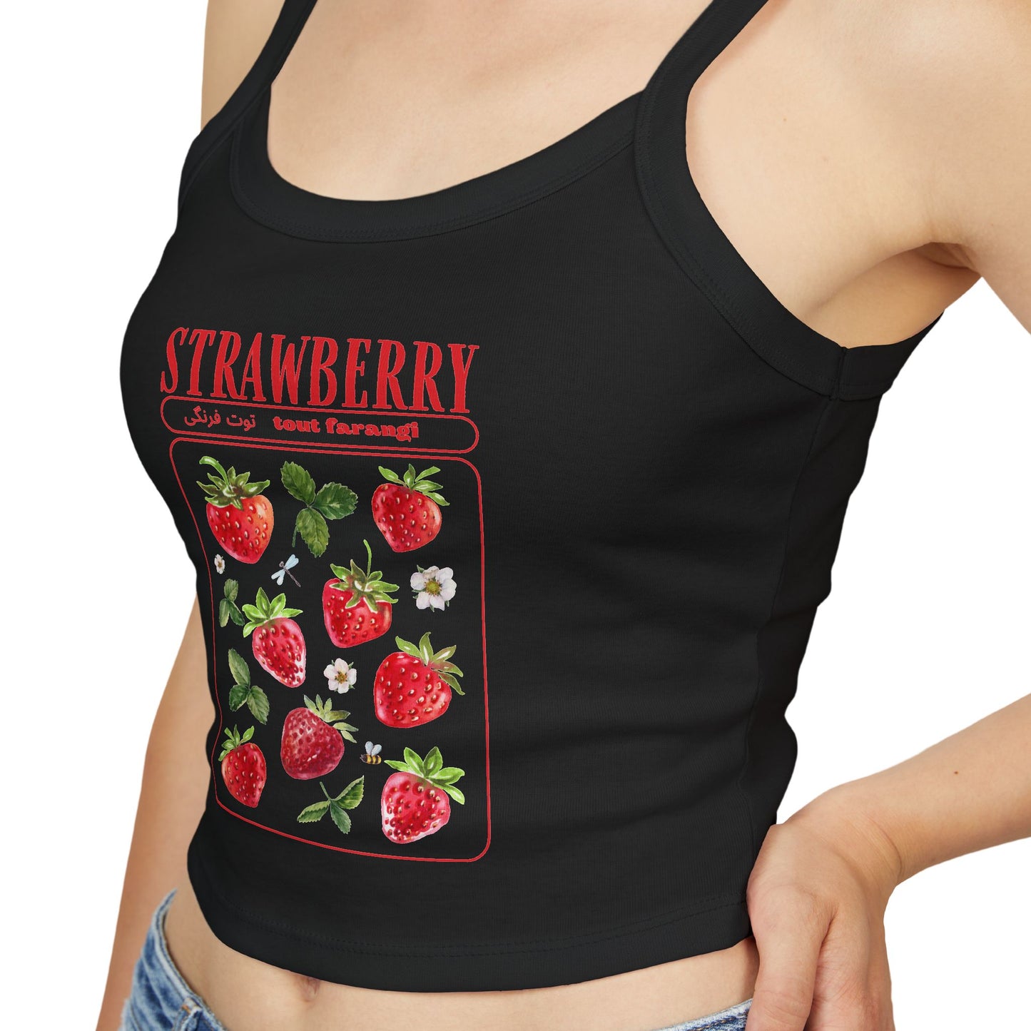 STRAWBERRY - Women's Spaghetti Strap Tank Top