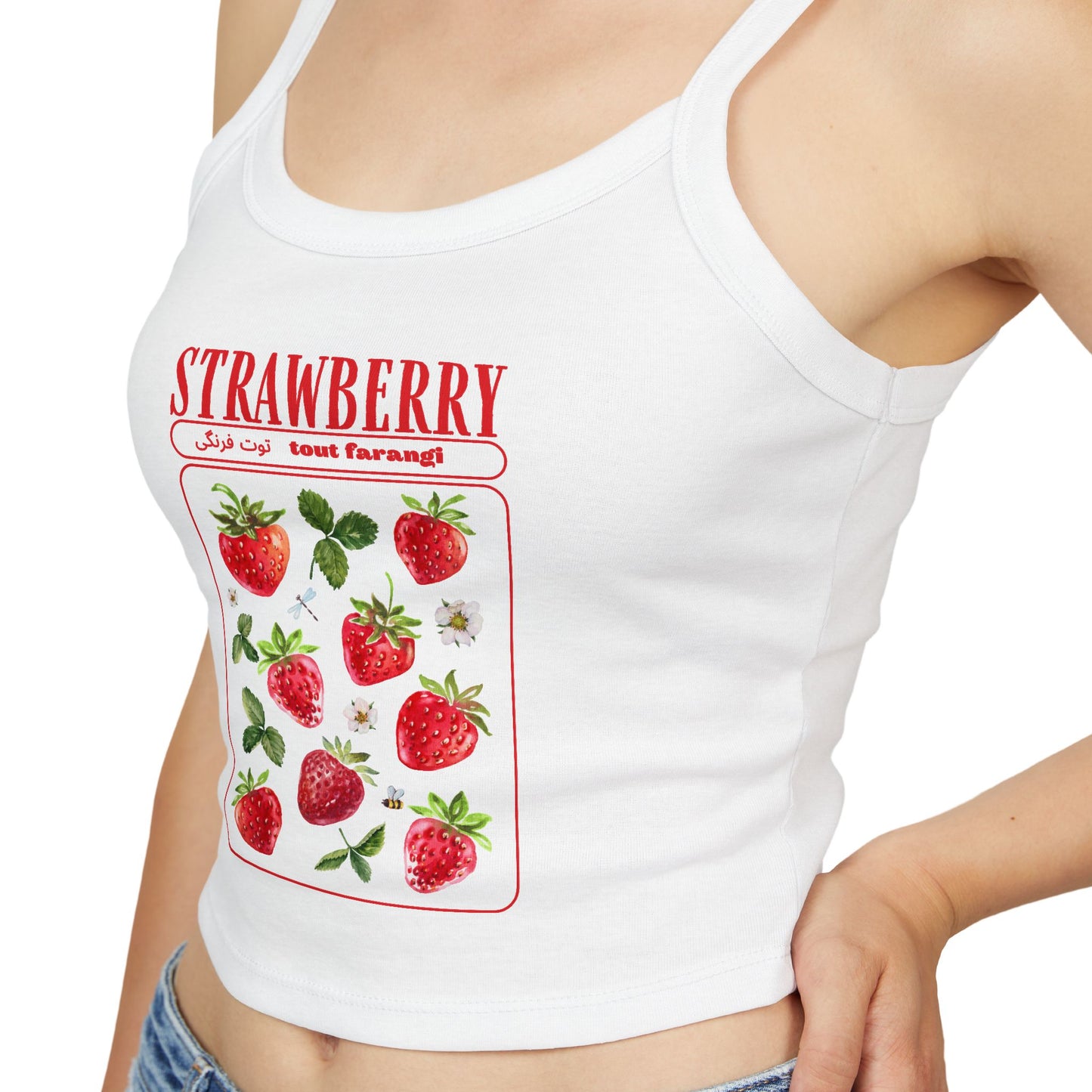 STRAWBERRY - Women's Spaghetti Strap Tank Top