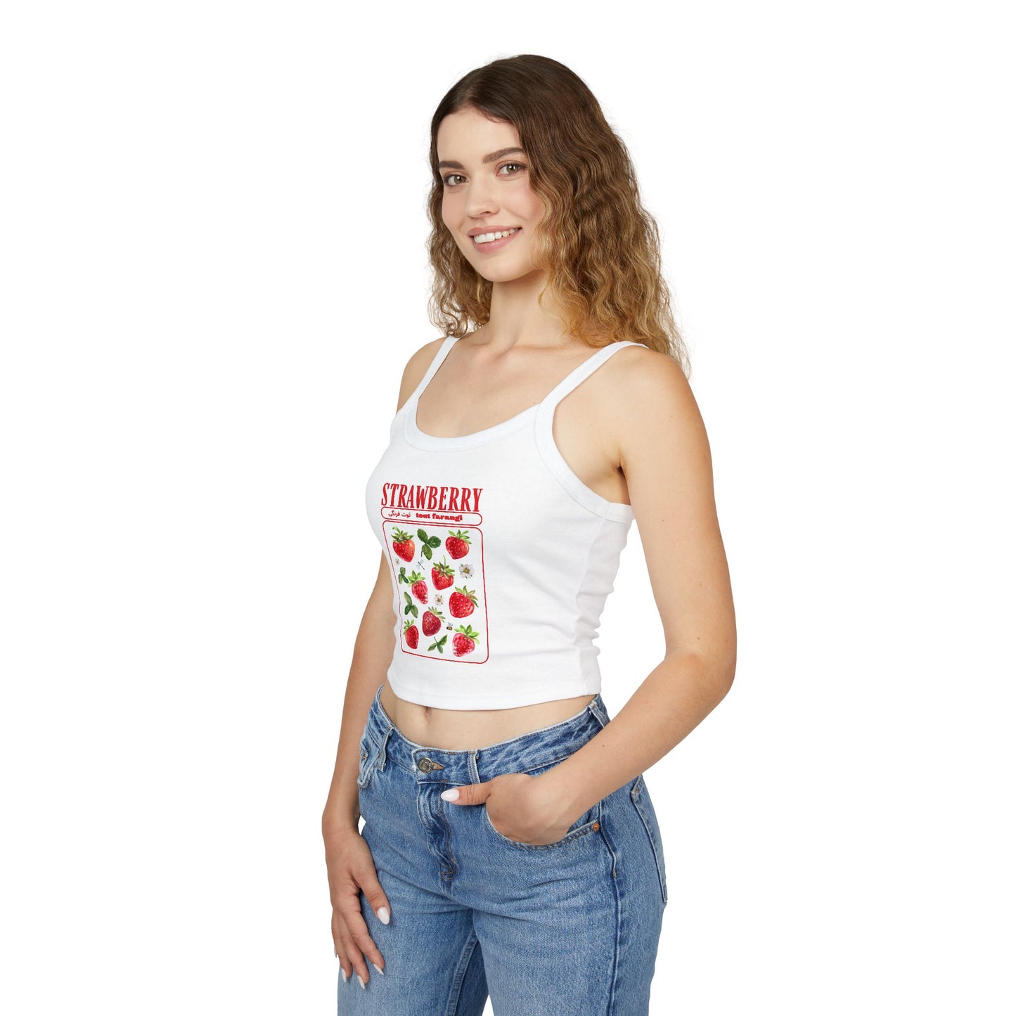 STRAWBERRY - Women's Spaghetti Strap Tank Top