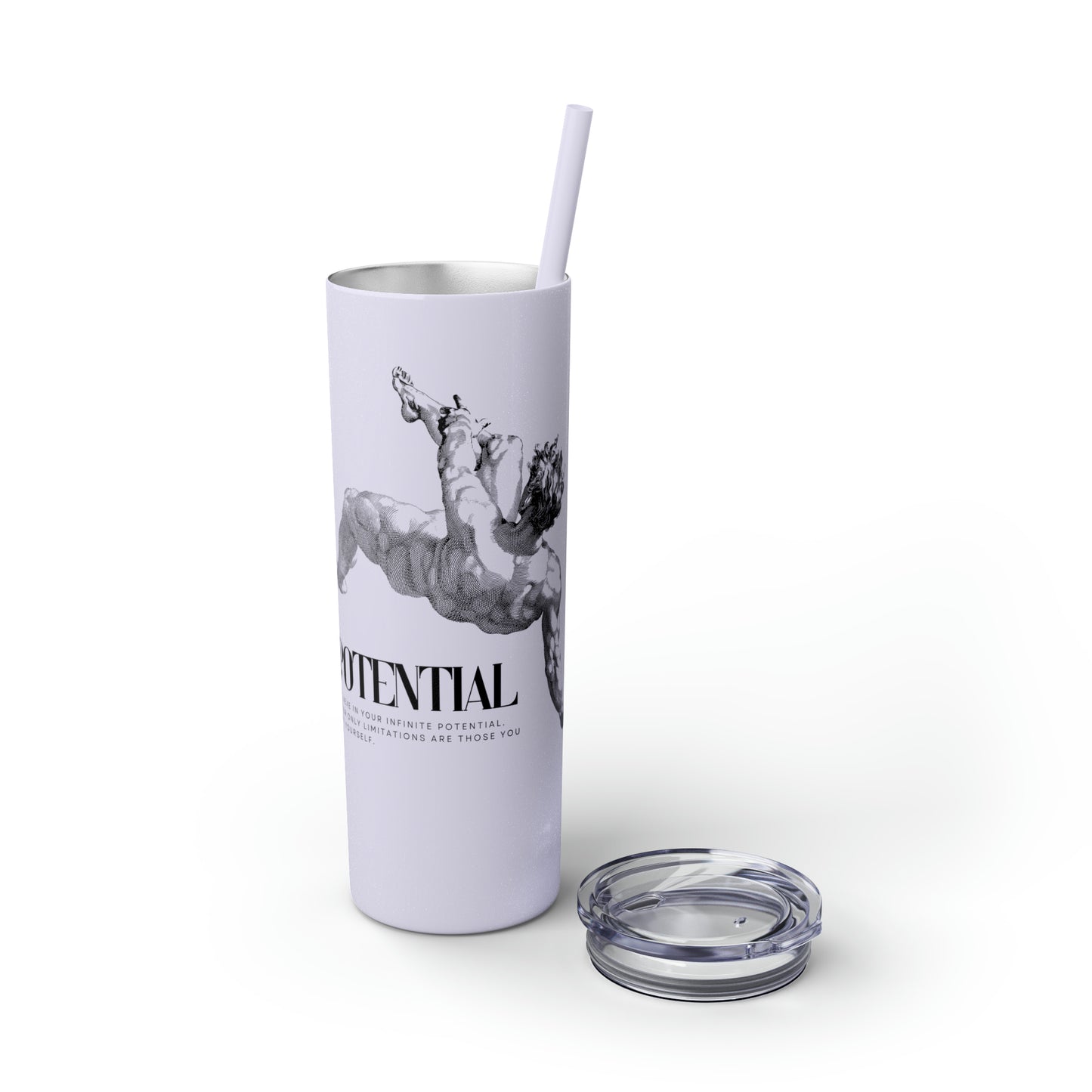 Potential - Skinny Tumbler with Straw, 20oz