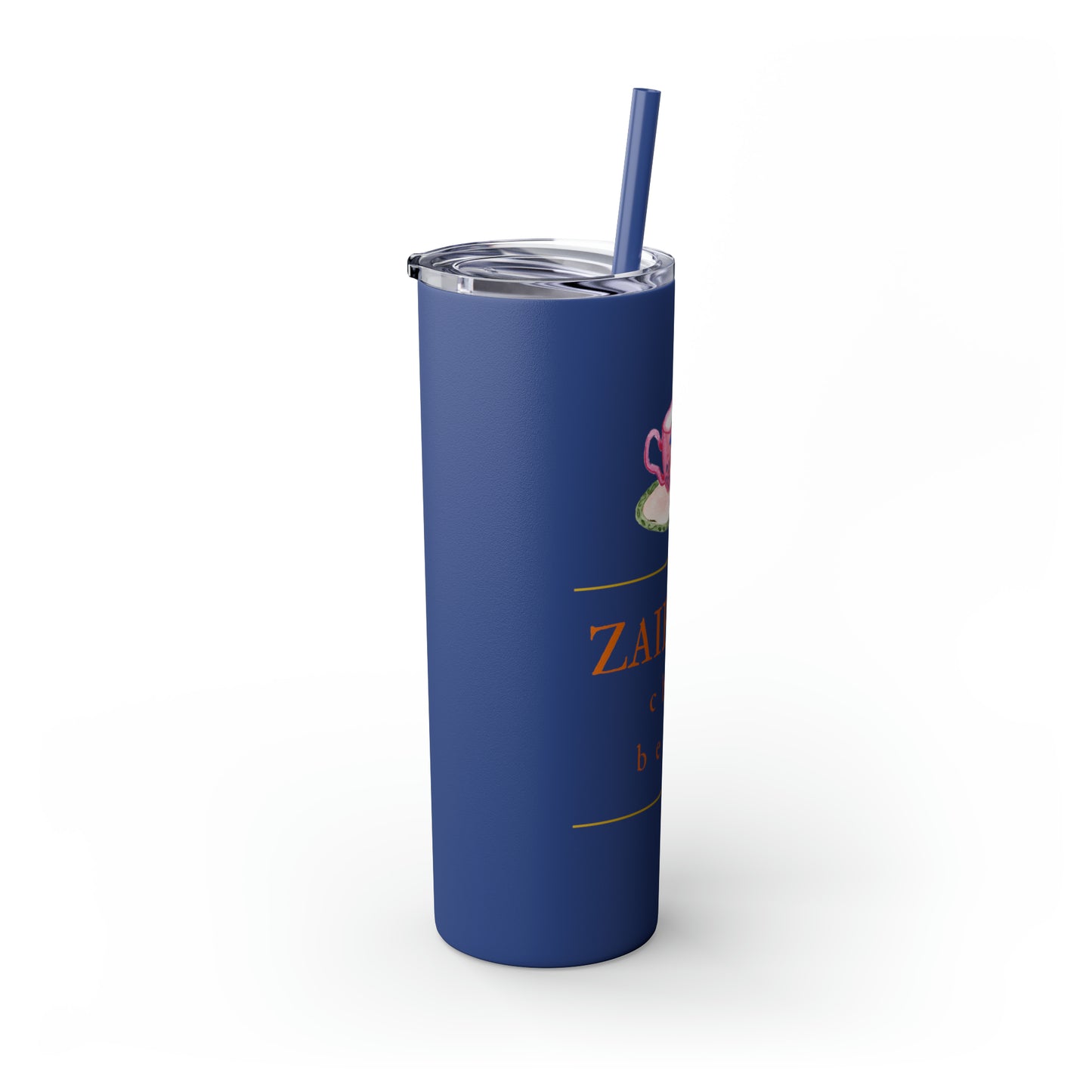 Zaiefeh Chai Bezar - Skinny Tumbler with Straw, 20oz