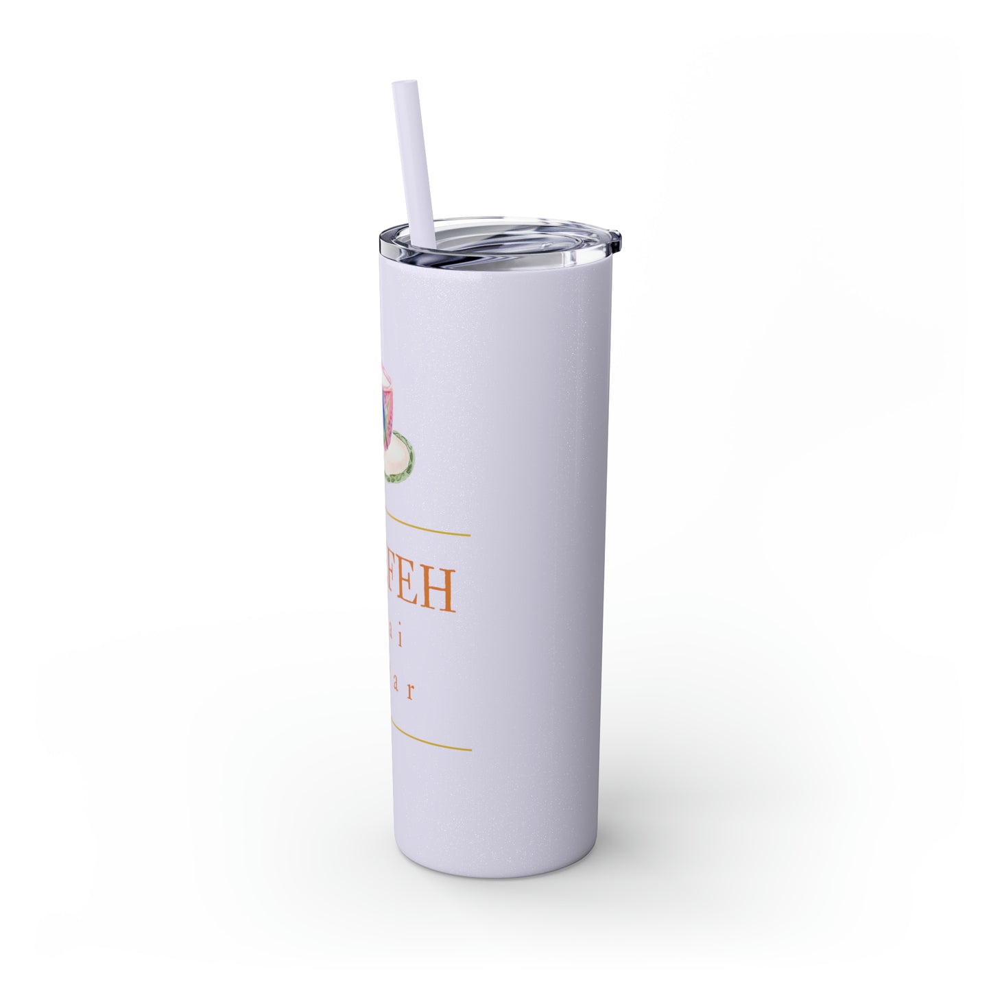 Zaiefeh Chai Bezar - Skinny Tumbler with Straw, 20oz