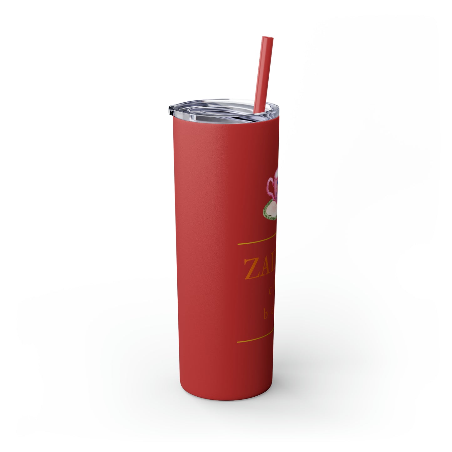 Zaiefeh Chai Bezar - Skinny Tumbler with Straw, 20oz