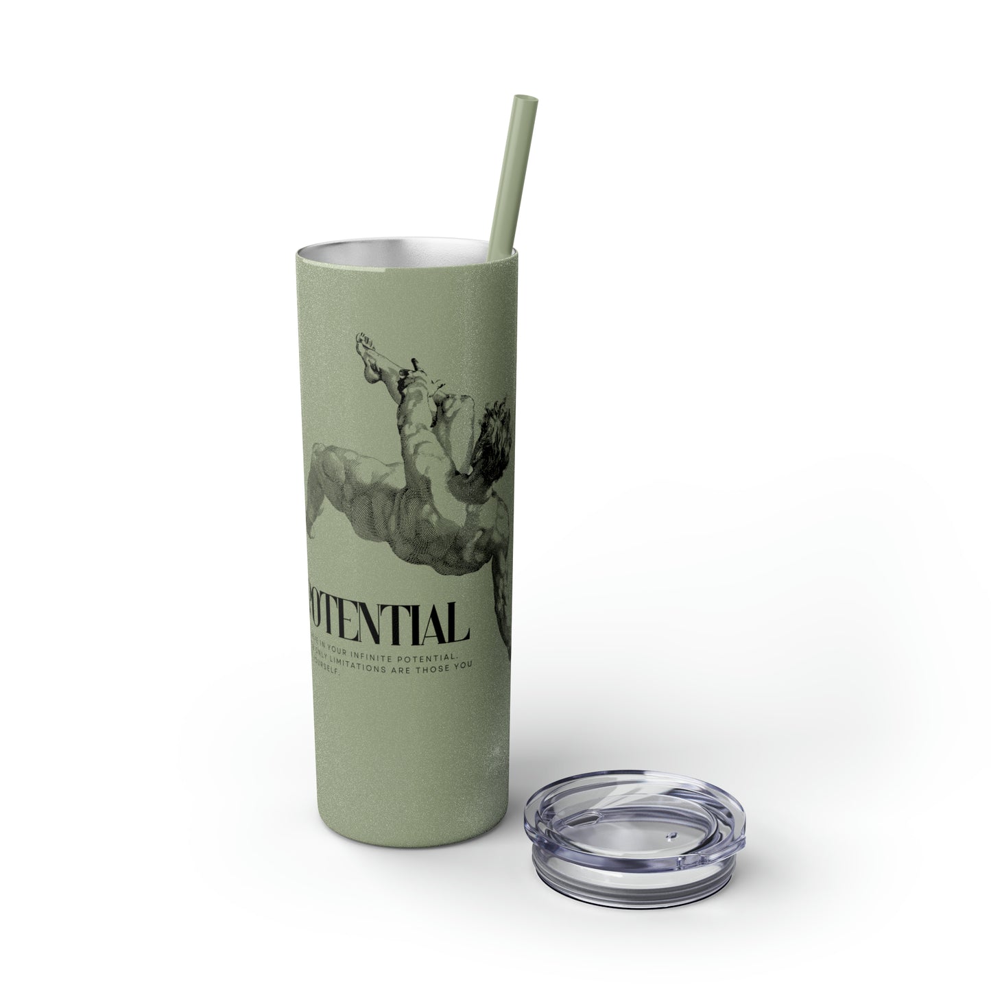 Potential - Skinny Tumbler with Straw, 20oz