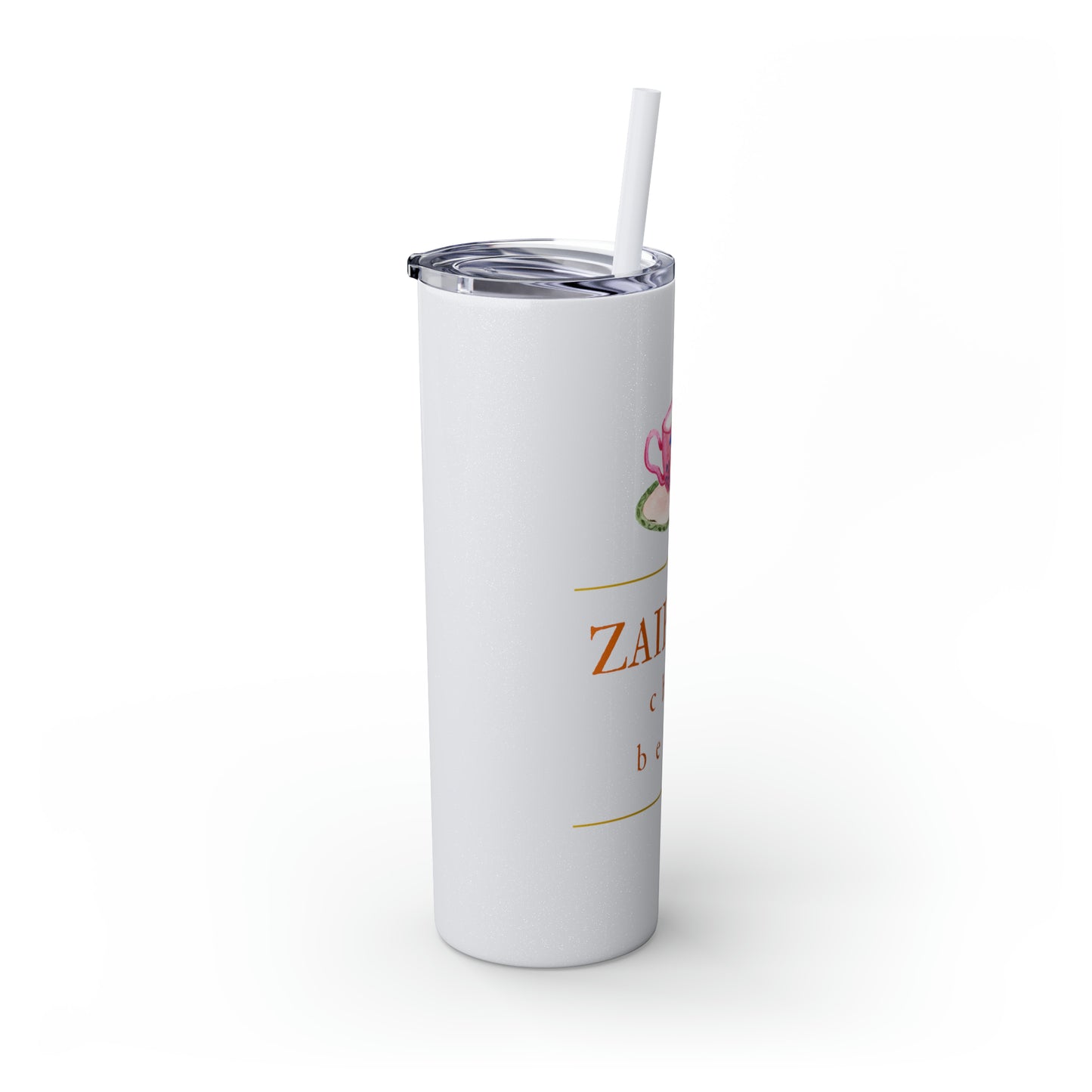 Zaiefeh Chai Bezar - Skinny Tumbler with Straw, 20oz