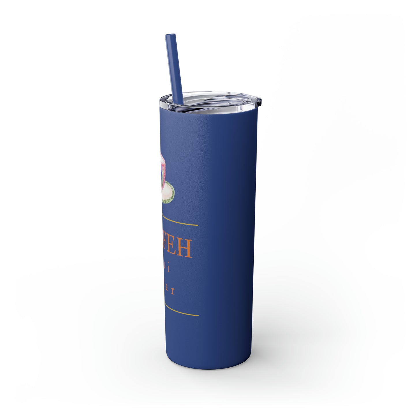 Zaiefeh Chai Bezar - Skinny Tumbler with Straw, 20oz