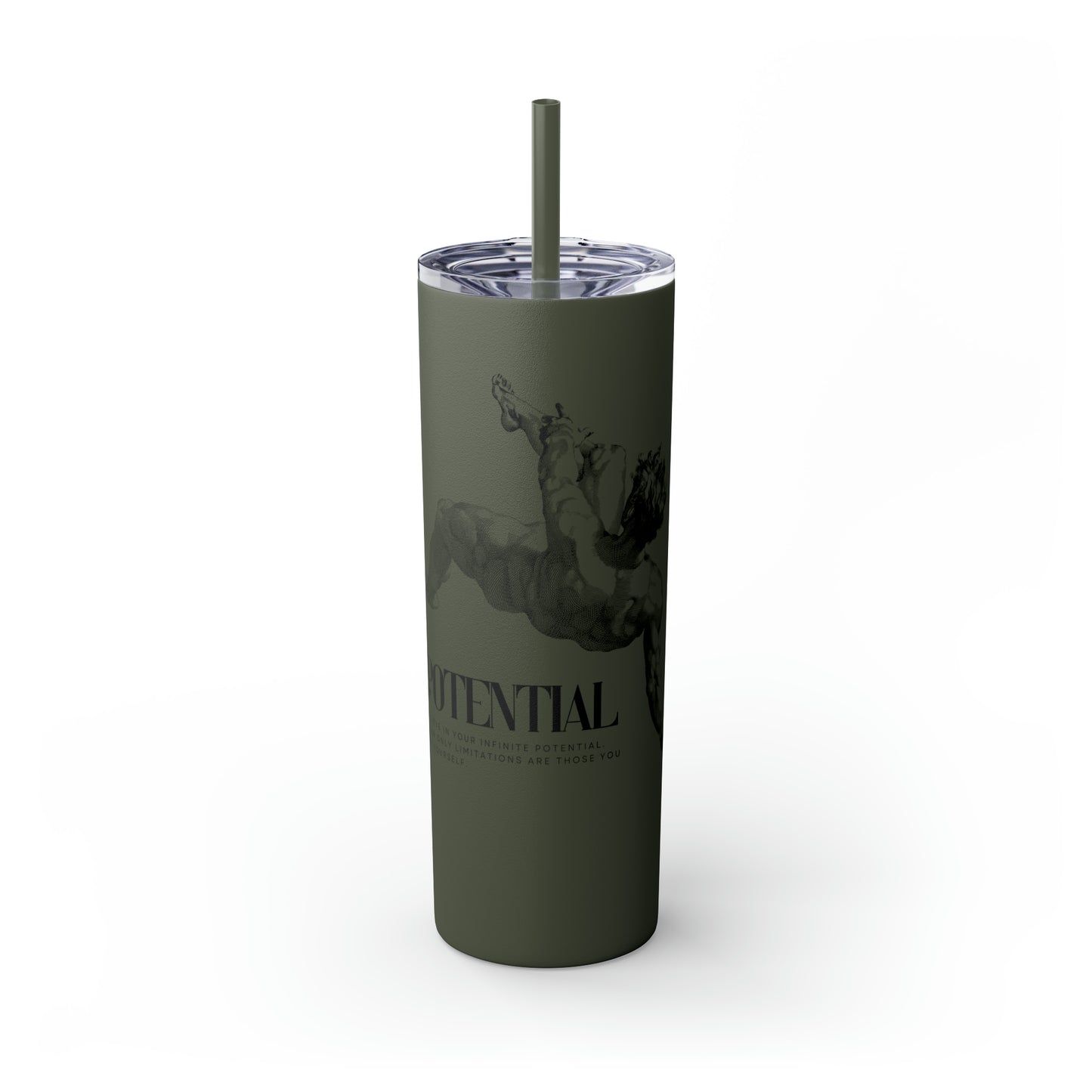 Potential - Skinny Tumbler with Straw, 20oz