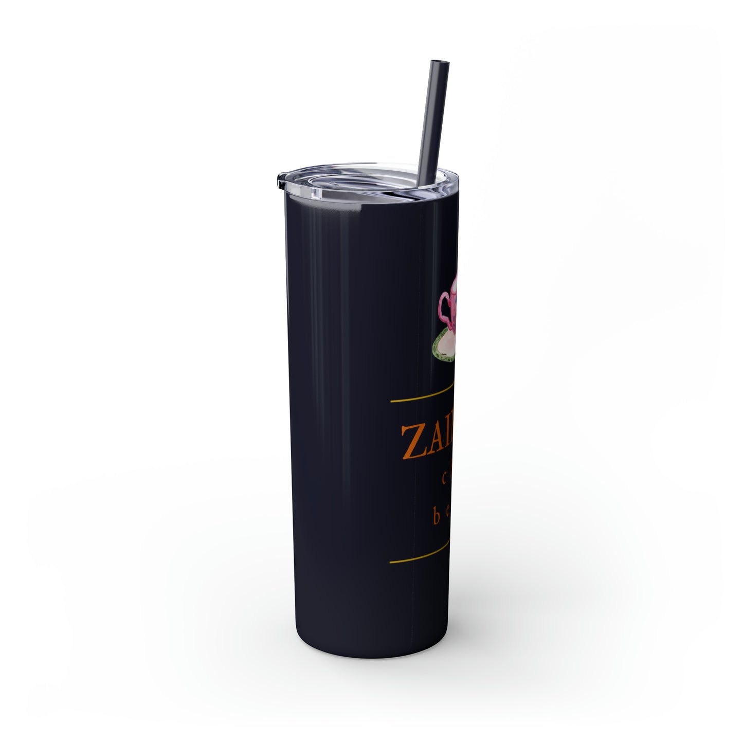 Zaiefeh Chai Bezar - Skinny Tumbler with Straw, 20oz