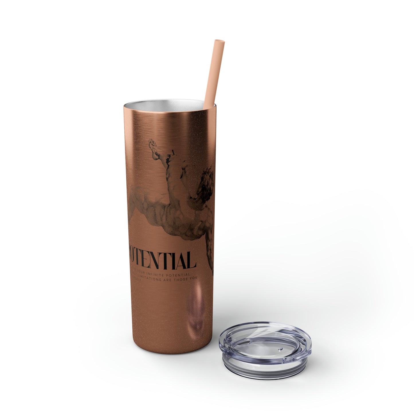 Potential - Skinny Tumbler with Straw, 20oz