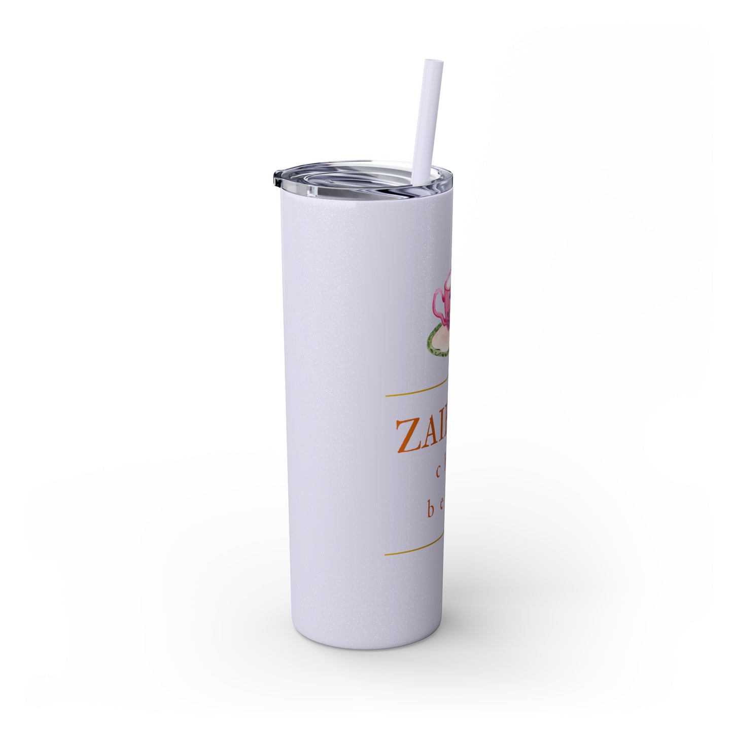 Zaiefeh Chai Bezar - Skinny Tumbler with Straw, 20oz