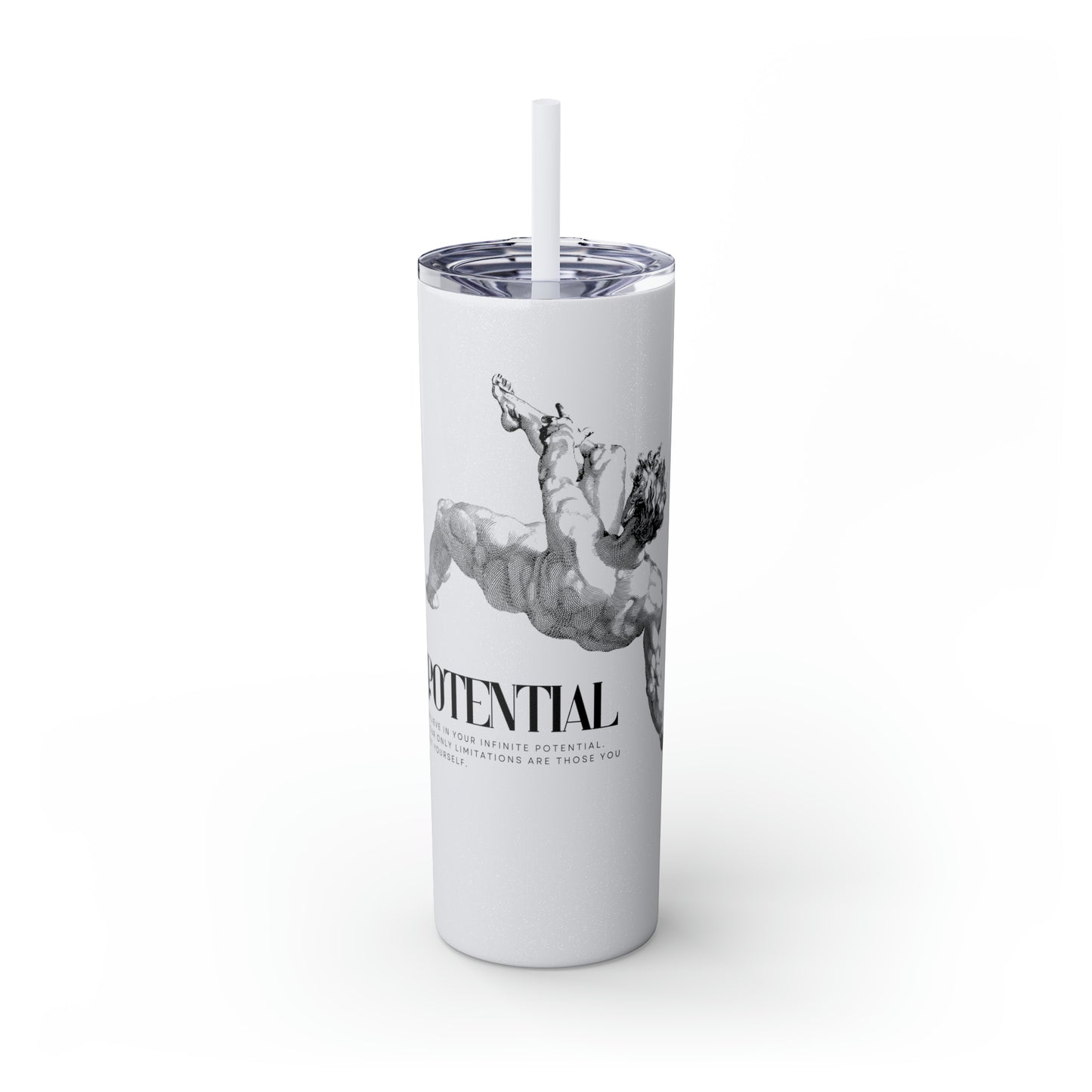 Potential - Skinny Tumbler with Straw, 20oz