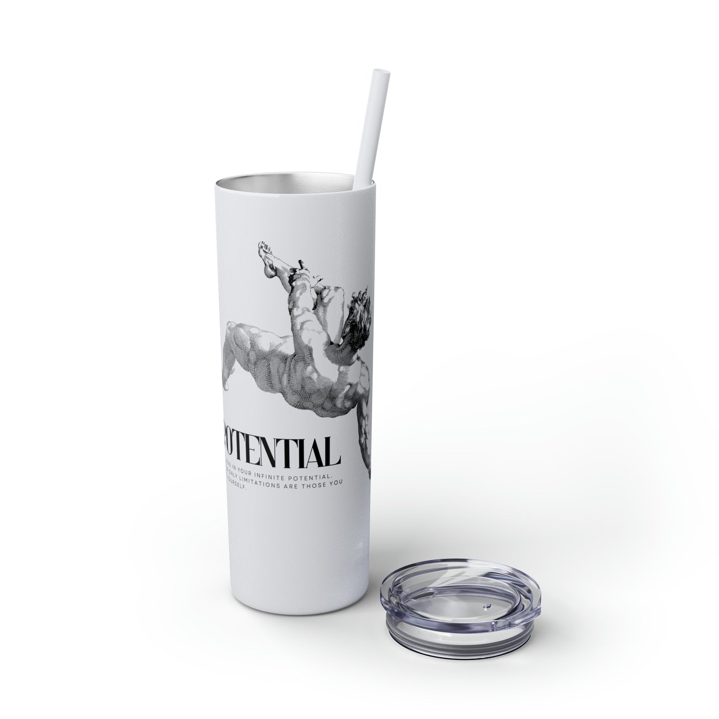 Potential - Skinny Tumbler with Straw, 20oz