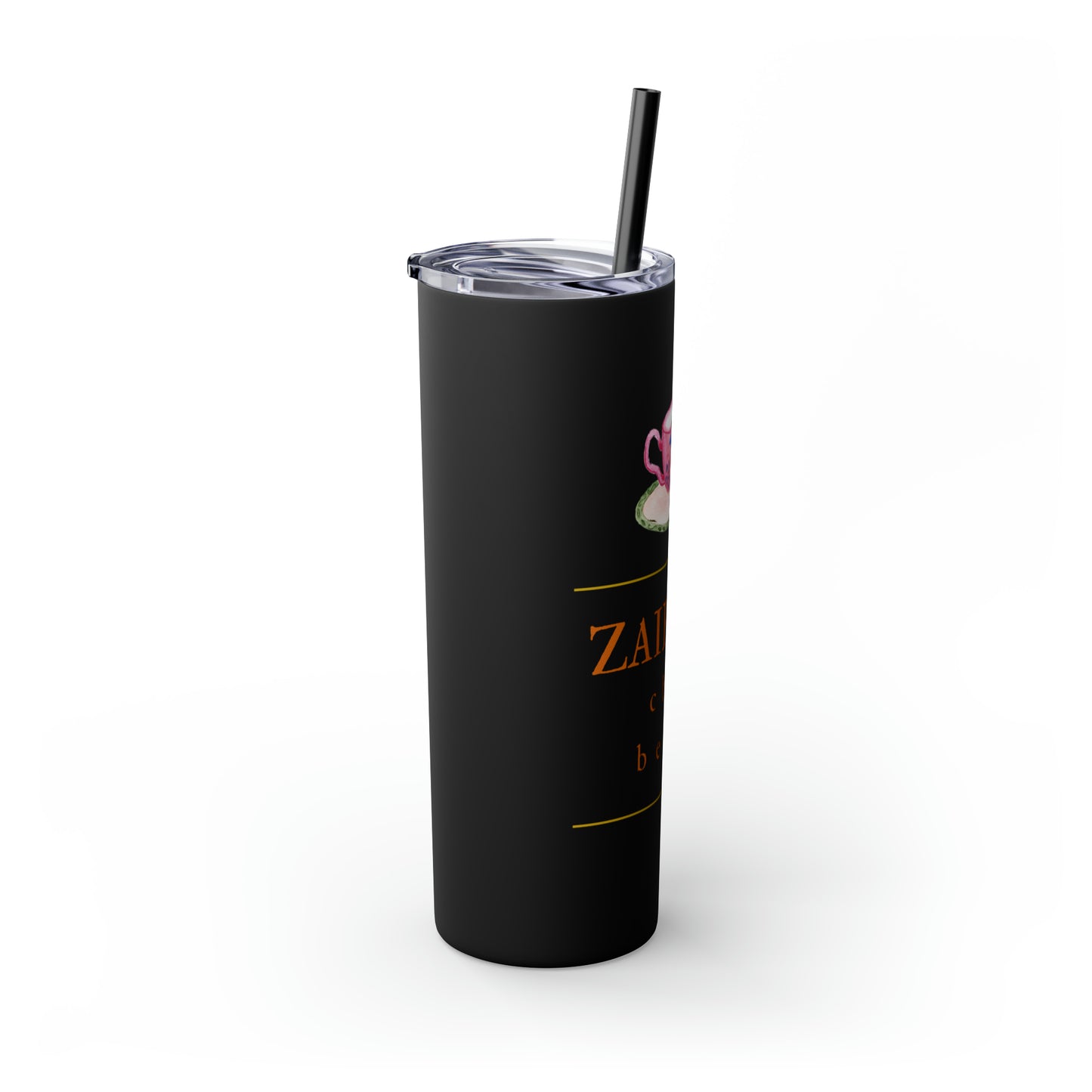 Zaiefeh Chai Bezar - Skinny Tumbler with Straw, 20oz