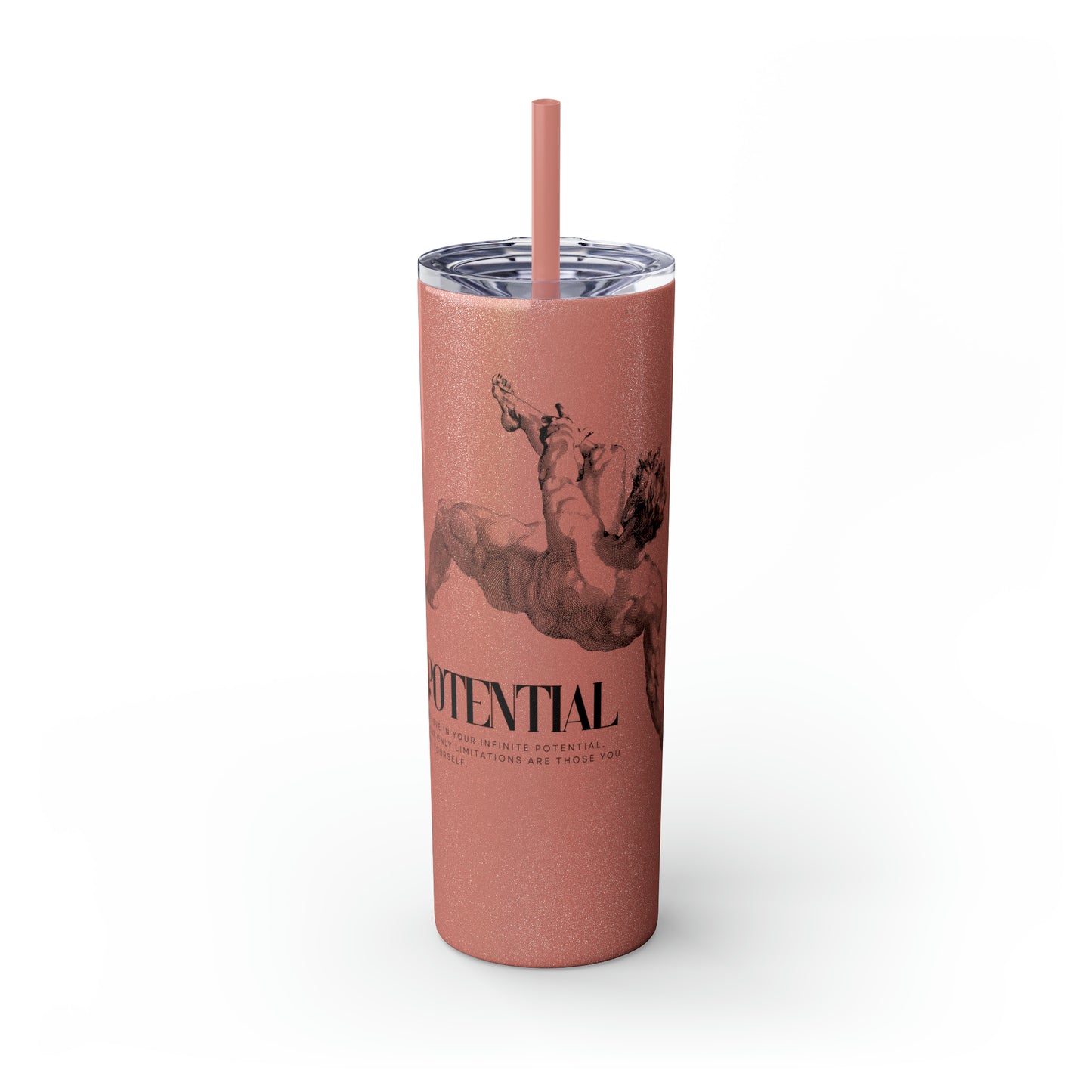 Potential - Skinny Tumbler with Straw, 20oz