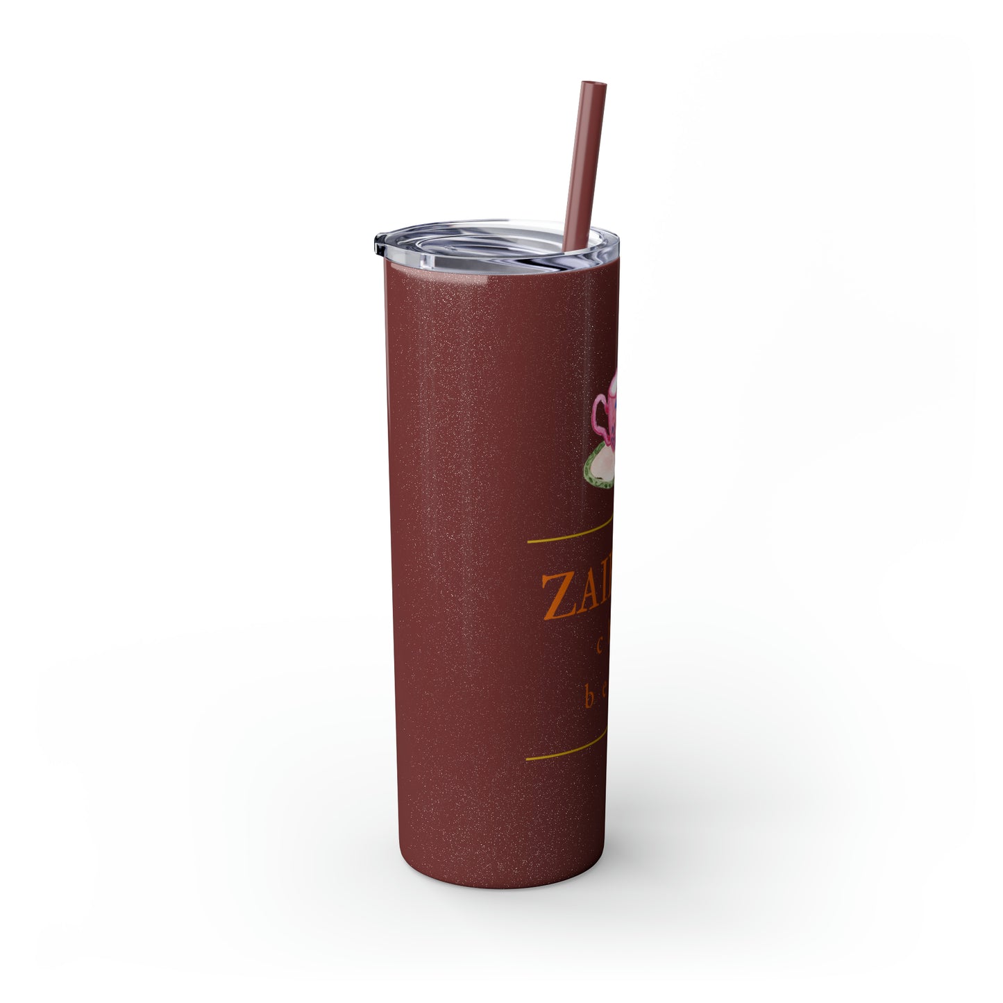 Zaiefeh Chai Bezar - Skinny Tumbler with Straw, 20oz