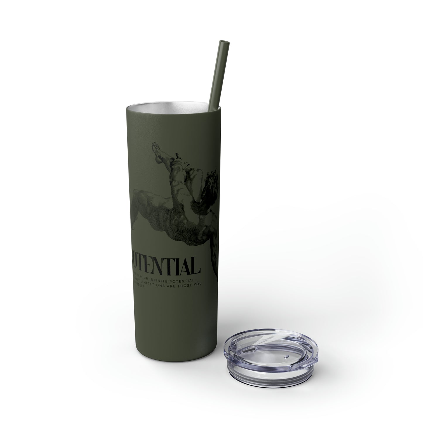 Potential - Skinny Tumbler with Straw, 20oz